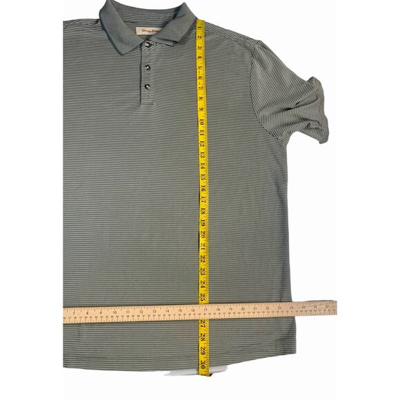 Tommy Bahama Men's Polo‎ Shirt Adult Extra Large  Striped Green - Picture 5 of 8